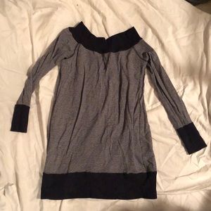 Free people grey and blue striped tunic